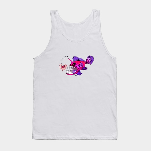 Pink Anglerfish Tank Top by ZeichenbloQ